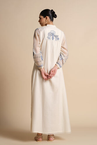Peregrine Hand-embroidered Kantha Mul Kaftan - Ivory, Ivory, image 2